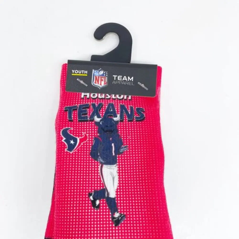 NFL Houston Texans‎ Youth For Bare Feet Team Socks Quarter Length Socks Blue Red